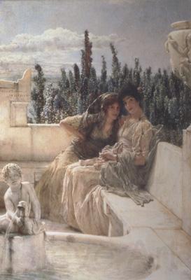 Alma-Tadema, Sir Lawrence Whispering Noon (mk23) Norge oil painting art